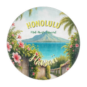 stijl Hawaiian Travel Honolulu Mid-Pacific Snijplank