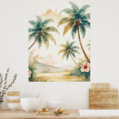  stijl Hawaiian Travel Honolulu Poster (Keuken)