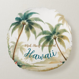  stijl Hawaiian Travel Honolulu Rond Kussen