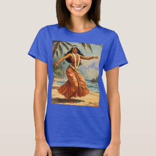  stijl Hawaiian Travel Hula Meisje Dansen T-shirt