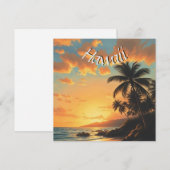 stijl Hawaiian Travel Zee Sunset Kaart (Voorkant / Achterkant)