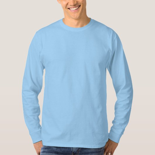 Stijl: Heren basic lange mouw T-shirt (Voorkant)