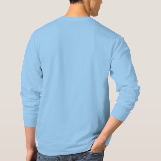Stijl: Heren basic lange mouw T-shirt (Achterkant)
