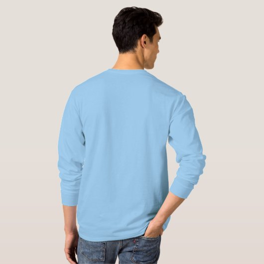 Stijl: Heren basic lange mouw T-shirt (Achterkant volledig)
