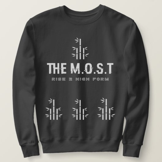Stijl: Heren Basic Sweatshirt (Donkergrijs) (Design voorkant)
