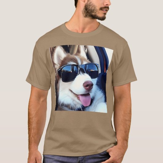 Stijl hond vriend grappig t-shirt (Voorkant)