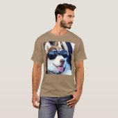 Stijl hond vriend grappig t-shirt (Voorkant volledig)