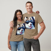 Stijl hond vriend grappig t-shirt (Unisex)