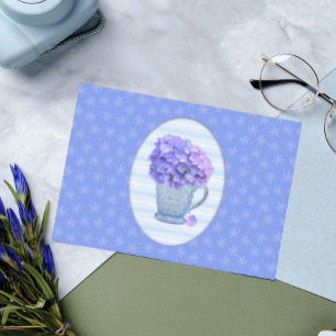  stijl Hydrangea Grote lettersoort Kaart op zaterd