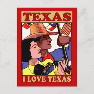 stijl I Love Texas Briefkaart