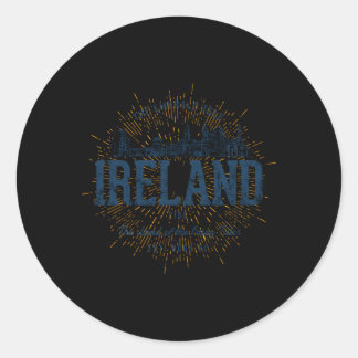 Stijl Ierland Ronde Sticker