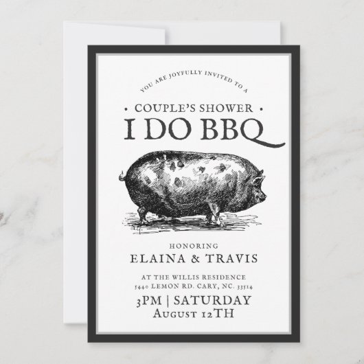 stijl | Ik doe BBQ | Douche voor koppel Kaart (Voorkant)