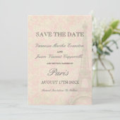  stijl in Parijs sparen de datum Save The Date (Staand voorkant)