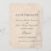  stijl in Parijs sparen de datum Save The Date (Voorkant / Achterkant)