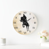 stijl jooming Silhouette Horse Grote Klok (Huis)
