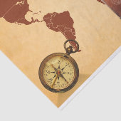  Stijl, Kaart van de Wereld Print Tissuepapier (Detail)