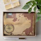  Stijl, Kaart van de Wereld Print Tissuepapier (Geschenk)