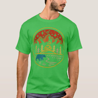 -stijl kajuitgebondenheid en Beer Campin T-shirt