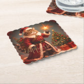 stijl kerst kitty cat kartonnen onderzetters (Gebogen)