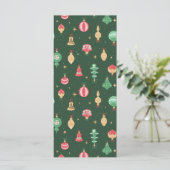  stijl kerst ornament patroon - groen menu (Staand voorkant)