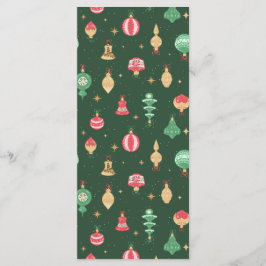  stijl kerst ornament patroon - groen menu