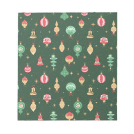  stijl kerst ornament patroon - groen notitieblok
