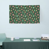  stijl kerst ornament patroon - groen spandoek (Beurs)