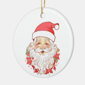  stijl kerstman gezicht kerst keramisch ornament (Links)