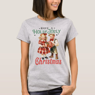  Stijl Kerstmis Kinderen Holly Jolly T-shirt