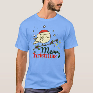 STIJL KERSTVOGEL VROLIJKE KERST T-SHIRT