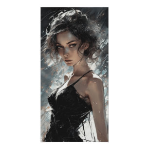  Stijl Kleine Zwarte Jurk AI Kunstwerk LBD Perfect Poster