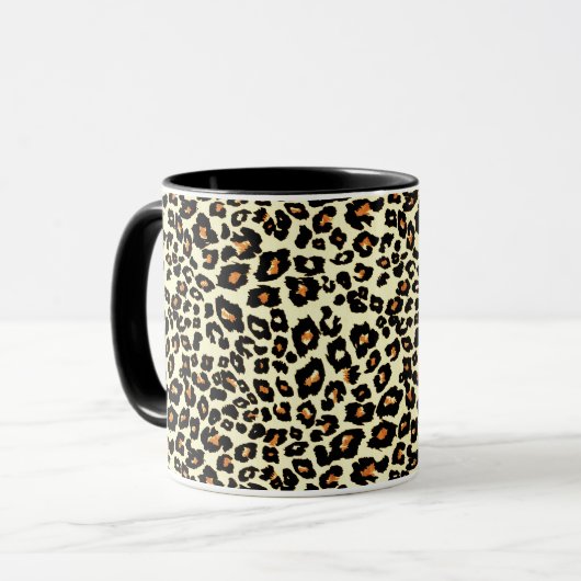  Stijl Leopard Print Mok Cup (Voorkant links)
