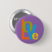 Stijl liefdestipografisch 60-jarigen ronde button 5,7 cm (Voorkant /achterkant)