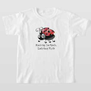  stijl lieveheersbeestje retro rood insecten T-shi T-shirt