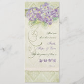 Stijl Lila Hydrangea - Wedding Programma (Voorkant)