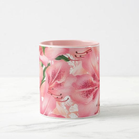 stijl Lily Flowers Roze Mok Cup (Midden)