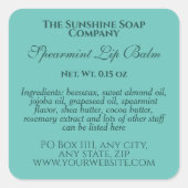  stijl lip balsem tube label - blauwgroen (Voorkant)