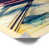  stijl Lissabon Travel Poster (Hoek)