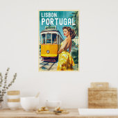  stijl Lissabon Travel Poster (Keuken)