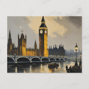 stijl Londen Reizen Big Ben Parlement Briefkaart