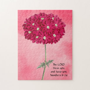 stijl Magenta Hydrangea Faith Puzzle Legpuzzel