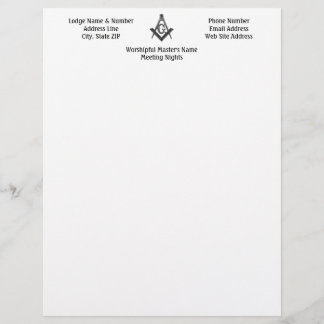  stijl Masonic Lodge Letterhead Persoonlijk Briefhoofd
