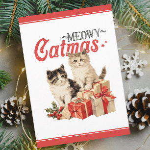  Stijl Meowy Catmas Kat Kerst Feestdagenkaart