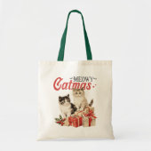 Stijl Meowy Catmas Kat Kerst Tote Bag (Voorkant)