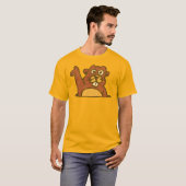  stijl met bewegende golvende gopher t-shirt (Voorkant volledig)