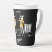 stijl met één mug latte mok (Rechterhoek)