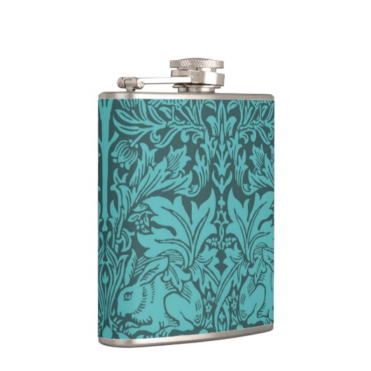  stijl met vogels, borstkonijn heupfles (Rechts)