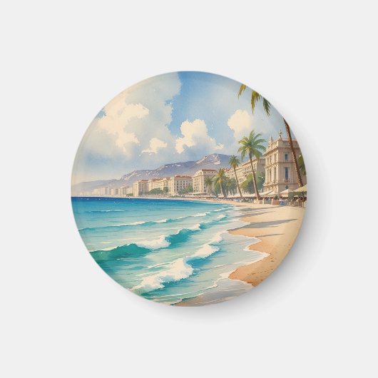 stijl Monte Carlo Beach Travel Magneet (Voorkant)