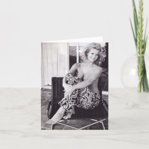 -stijl mooie vrouw notitie Kaart