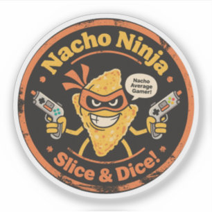  stijl Nacho Chip met lichte Pistolen Gamer Sticker